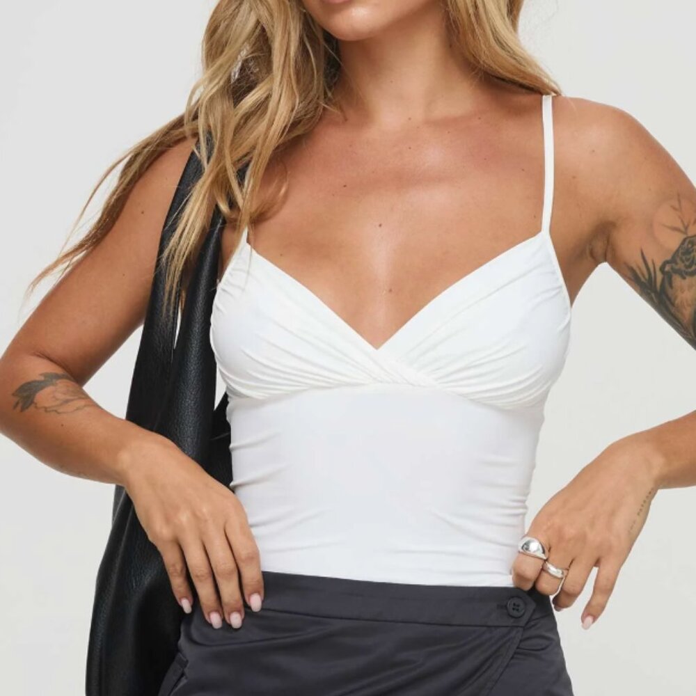 Princess Polly Sampson Top – White – Size 10 – NWT